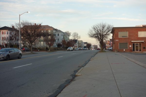 Looking north on Worcesters Park Ave, a road marked as dangerous in several areas by Vision Zero Survey participants.