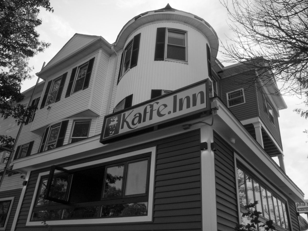 Kaffe.Inn's facade as seen from Park Avenue, Worcester.