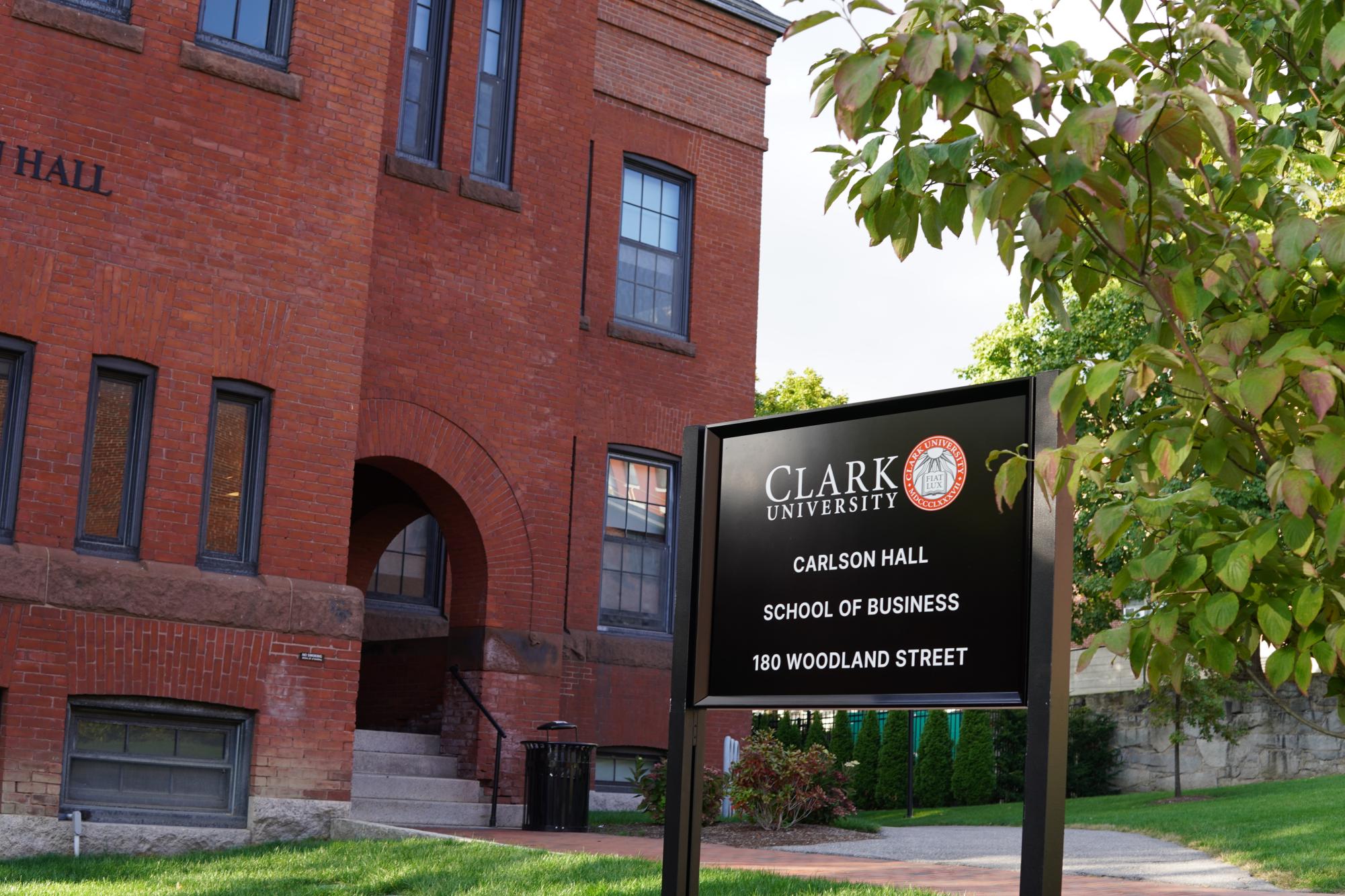 Carlson Hall, home to the Clark University School of Business.