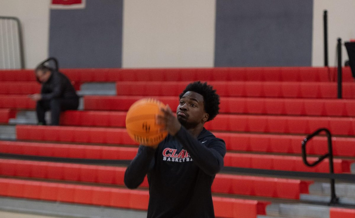 Saintilus putting up a shot before the game.