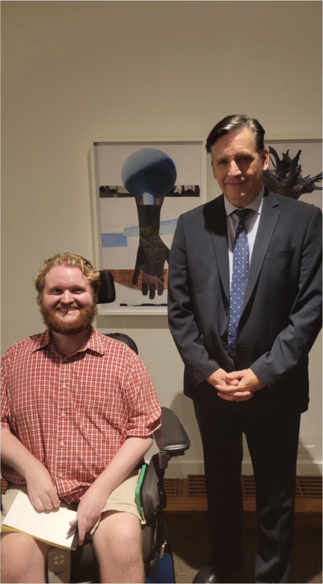 Managing editor Gabe Schmick (left) meets Director of Security at the
Isabella Stewart Gardner
Museum, Anthony Amore (right).
